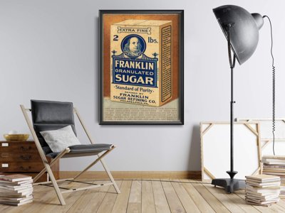 Vintage poster art Vintage Sugar Print Retro Kitchen Decor