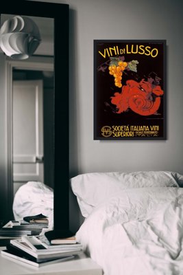 Canvas poster Italian Wine Poster Vini di Lusso