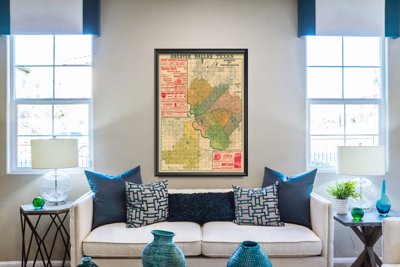 Vintage poster Old Map Dallas Texas