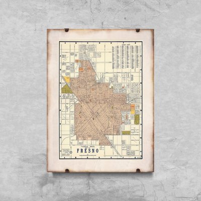 Vintage poster art Old Map of Dresden with Concave Germany Deutshland