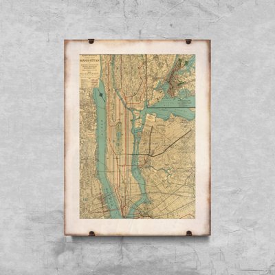 Poster Old Madrid Map with Concave Spain Espana