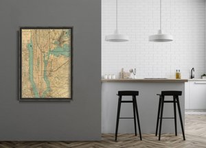 Poster Old Madrid Map with Concave Spain Espana