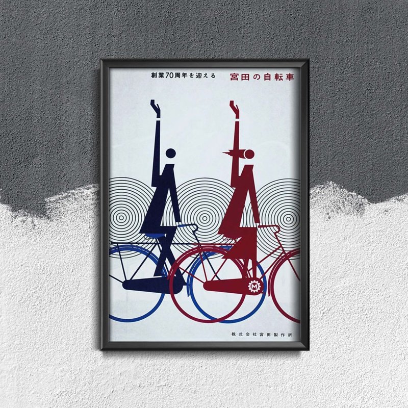 Vintage poster Cycles Lea et Norma Vintage Cycle Poster