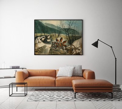 Canvas poster Ravilious The Waterwheel
