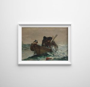 Vintage poster art The Herring Net by Winslow Homer