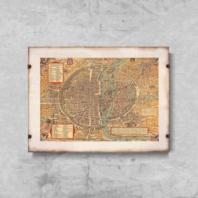 Wall art Map of Paris