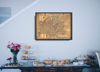 Wall art Map of Paris