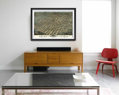 Canvas poster Year Old Atlanta Map Georgia