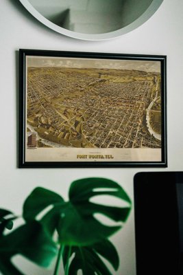 Poster Year Old Fort Worth Map Texas