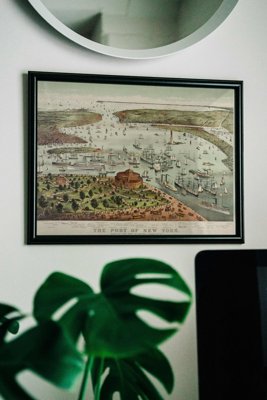 Poster Port of New York Map th Century