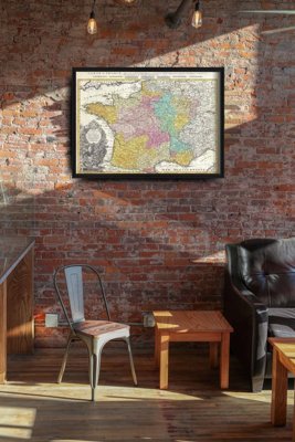 Vintage poster Old France Map