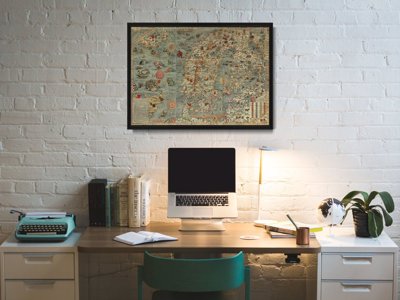 Wall art Old Scandinavia Map North of Europe