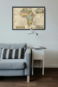 Canvas poster Year Map of Africa