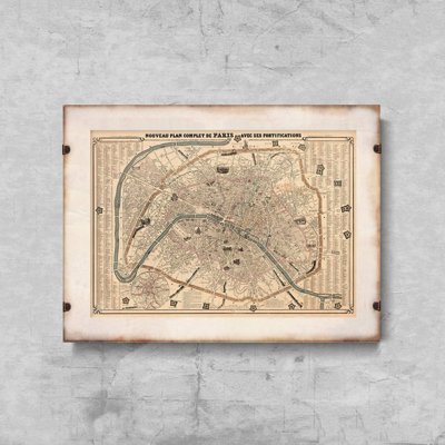 Poster Old Map Paris