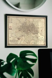 Wall art Old Map of Baltimore Maryland