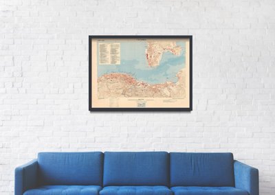 Poster Old Map of Victoria Hong Kong