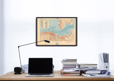 Poster Old Map of Victoria Hong Kong