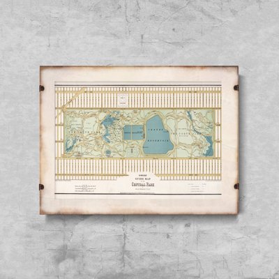 Wall art Old Map of Central Park