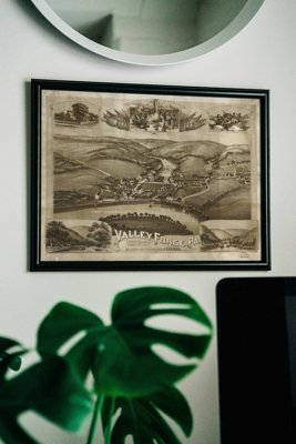 Vintage poster art Old Valley Forge Map