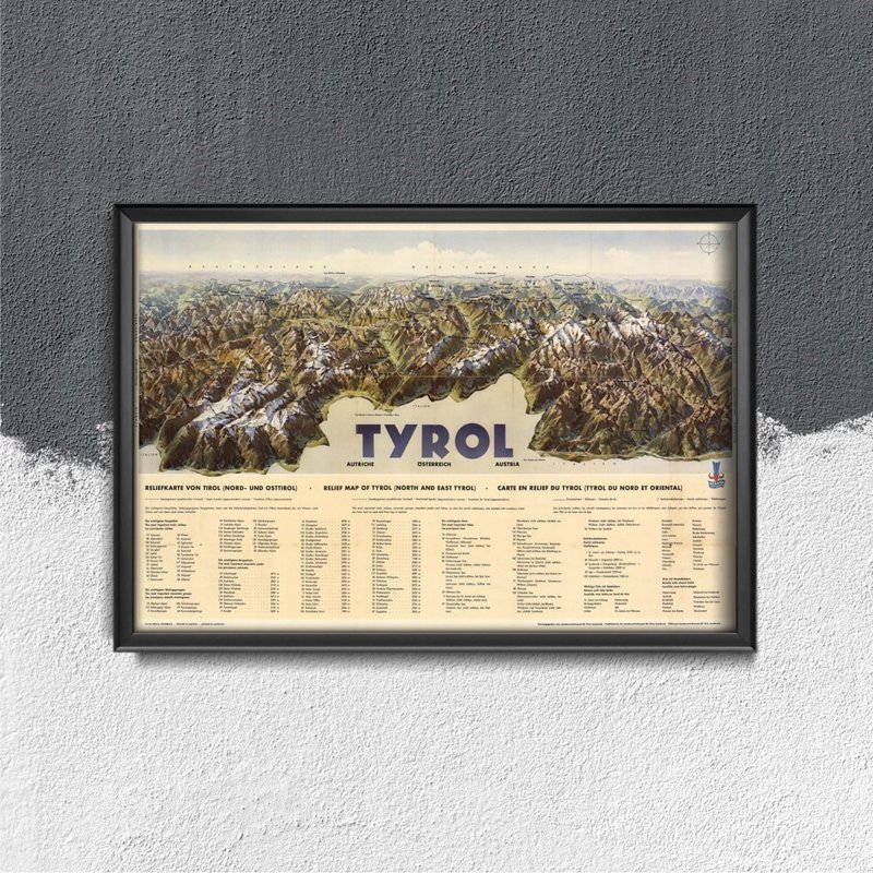 Vintage poster art Tyrol by Heinrich Berann