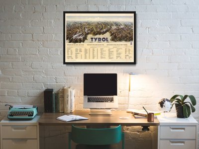 Vintage poster art Tyrol by Heinrich Berann