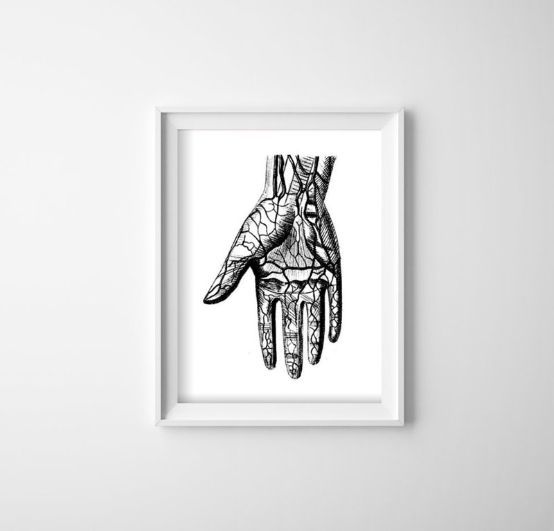 Wall art Anatomical Hands