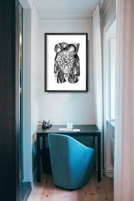 Vintage poster art Anatomical Prints Intestine