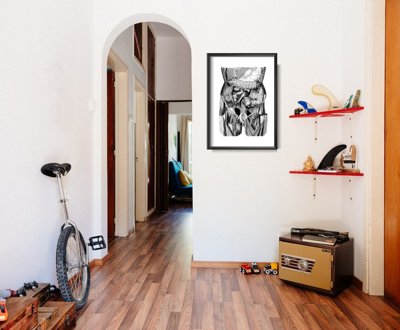 Vintage poster art Anatomical Prints Intestine