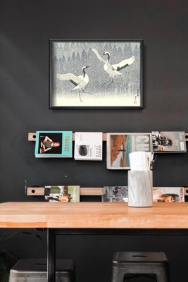 Wall art Dance of Eternal Love Red Crowned Cranes by Yoshida Toshi
