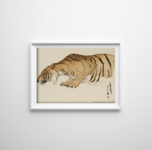 Canvas poster Sketch of Tiger by Yoshida Hiroshi