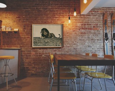 Canvas poster Lion by Yoshida Toshi