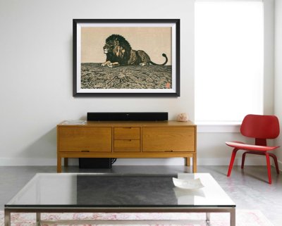 Canvas poster Lion by Yoshida Toshi