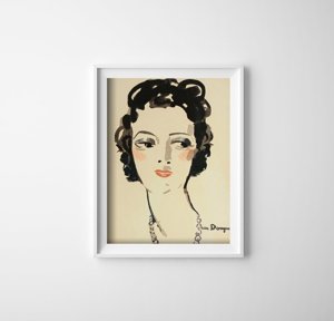 Vintage poster art Jeune Femme by Kees van Dongen