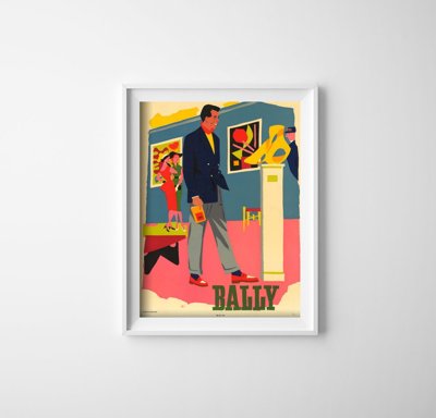 Wall art Bally Shoe Advertising