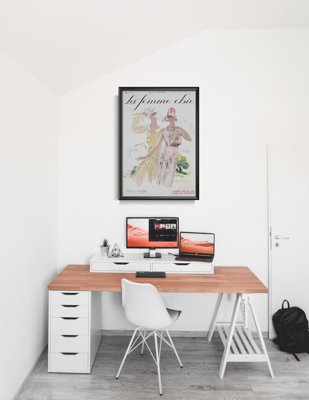 Canvas poster Magazine Illustration La Femme Chic Mars Original Magazine