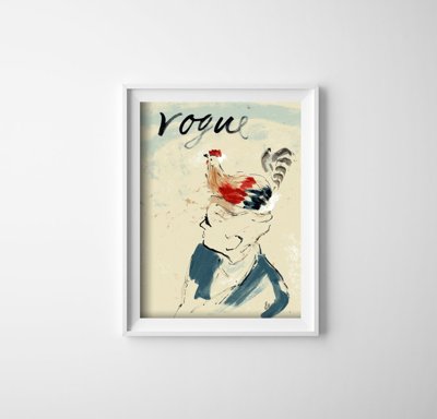 Poster Vintage Vogue Fashion Illustration