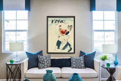 Poster Vintage Vogue Fashion Illustration