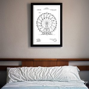 Vintage poster Ferris Wheel Hermann Patent-