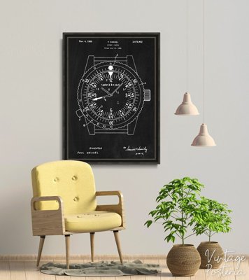 Canvas poster Rolex Patent Clock Wessel