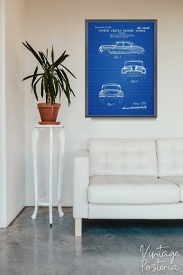Vintage poster General Motors Automobile Patent Earl