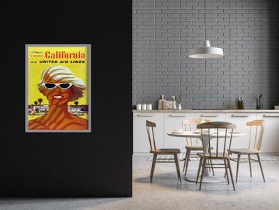 Vintage poster California United Air Lines Stan Galli