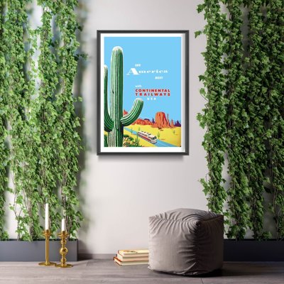 Vintage poster art Travel In America Poster Arizona Travel