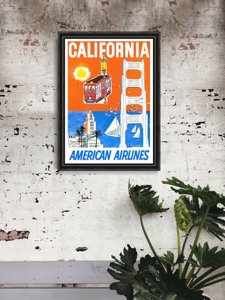 Wall art California American Airlines