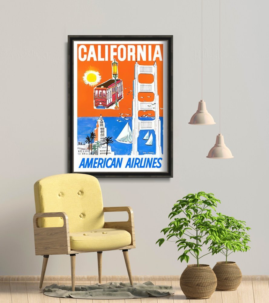 California American Airlines - Poster - VintagePosteria.com