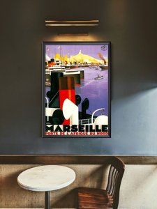 Vintage poster art Marseille - Door of North Africa