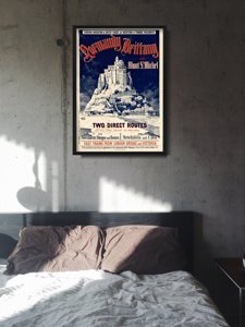 Poster Vintage Mont-St Michel France