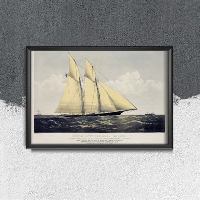 Wall art Schooner Painting Schooner Cambria Racing Yacht