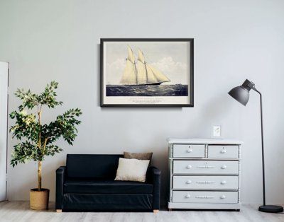 Wall art Schooner Painting Schooner Cambria Racing Yacht