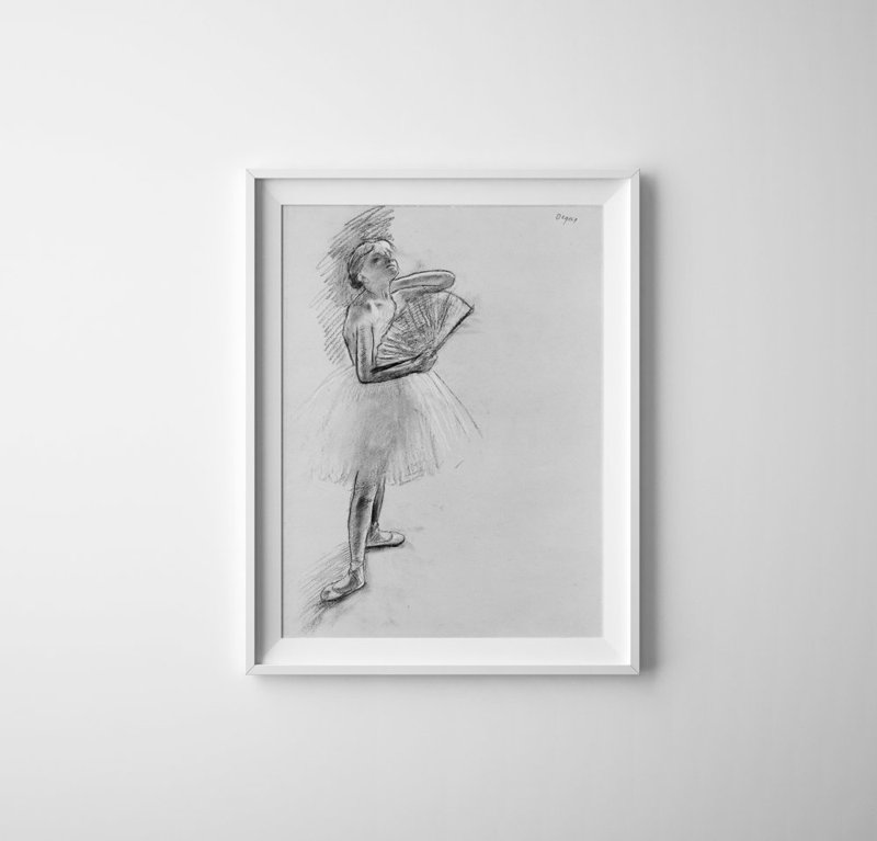 Vintage poster art Dancer With a Fan Edgar Degas