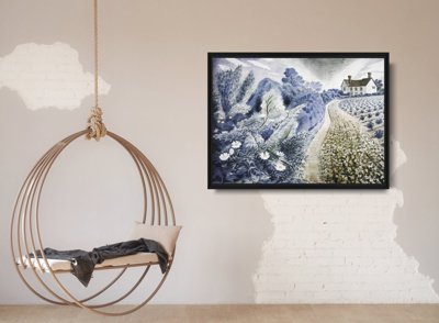 Wall art Farm House and Field by Eric Ravilious